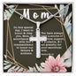 Artisan Crafted Stainless Steel Cross Necklace ~Exodus 20:12~