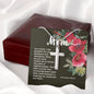 Artisan Crafted Stainless Steel Cross Necklace ~Proverbs 22:6~