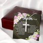 Artisan Crafted Stainless Steel Cross Necklace ~John 19:26-27~