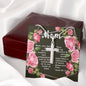 Artisan Crafted Stainless Steel Cross Necklace ~Isaiah 66:13~