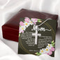Artisan Crafted Stainless Steel Cross Necklace ~Psalm 139:13-14~