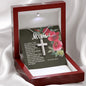 Artisan Crafted Stainless Steel Cross Necklace ~Proverbs 22:6~