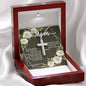 Artisan Crafted Stainless Steel Cross Necklace ~Colossians 3:20~