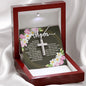 Artisan Crafted Stainless Steel Cross Necklace ~John 19:26-27~