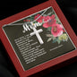 Artisan Crafted Stainless Steel Cross Necklace ~Proverbs 22:6~