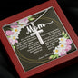 Artisan Crafted Stainless Steel Cross Necklace ~Psalm 139:13-14~