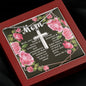 Artisan Crafted Stainless Steel Cross Necklace ~Isaiah 66:13~