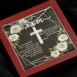 Artisan Crafted Stainless Steel Cross Necklace ~Colossians 3:20~