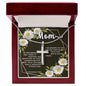 Artisan Crafted Stainless Steel Cross Necklace ~Colossians 3:20~