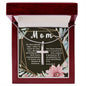 Artisan Crafted Stainless Steel Cross Necklace ~Exodus 20:12~