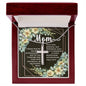 Artisan Crafted Stainless Steel Cross Necklace ~Psalm 127:3~