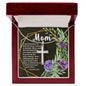 Artisan Crafted Stainless Steel Cross Necklace ~1 Timothy 5:8~