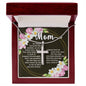 Artisan Crafted Stainless Steel Cross Necklace ~John 19:26-27~