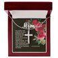Artisan Crafted Stainless Steel Cross Necklace ~Proverbs 22:6~
