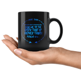 Bible Verses Black Mugs - Psalm 61:2 (Design 8) - Meditate Healing Christian Store
