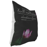 MeditateHealing.com Superior Broadcloth Fabric Throw Pillow Case
