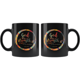 Bible Verses Black Mugs - Psalm 73:26 (Design 9) - Meditate Healing Christian Store