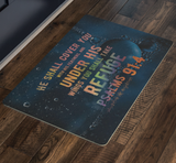 Bible Verses Anti-Slip Protective Doormat ~Psalm 91:4~ Design 2
