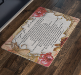 Bible Verses Anti-Slip Protective Doormat Prayer for Salvation ~Jonah 2:2-9~ (Design: Flower Frame 2)
