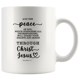 Typography Dishwasher Safe Accent Mugs - Guard Your Heart Through Christ Jesus ~Philippians 4:7~