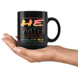 Bible Verses Dishwasher Safe Black Mugs - Psalm 91:4 Design 9