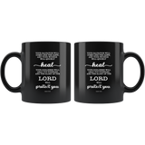 Typography Dishwasher Safe Black Mugs - Your Healing Shall Spring Forth Speedily ~Isaiah 58:8~