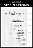Minimalist Typography Framed Canvas - I Shall Be Healed ~Jeremiah 17:14~