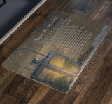 Bible Verses Anti-Slip Protective Doormat Prayer for Protection ~Psalm 91:1-8~ (Design: Lamp 1)