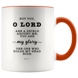 Typography Dishwasher Safe Accent Mugs - The Lord Is My Shield ~Psalm 3:3~