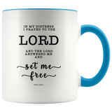 Typography Dishwasher Safe Accent Mugs - The Lord Is My Saviour ~Psalm 118:5~
