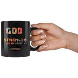 Bible Verses Black Mugs - Psalm 73:26 (Design 11) - Meditate Healing Christian Store