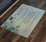 Bible Verses Anti-Slip Protective Doormat Prayer for Protection ~Psalm 91:1-8~ (Design: Bird 2)