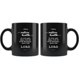 Typography Dishwasher Safe Black Mugs - I Will Restore Health To You ~Jeremiah 30:17~