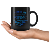 Bible Verses Black Mugs - Psalm 61:2 (Design 17) - Meditate Healing Christian Store
