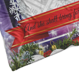Personalized Christmas Super Comfort Fleece Blanket - Jesus Saves His People ~Matthew 1:21~ (Design: Window 1)