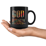 Bible Verses Black Mugs - Psalm 73:26 (Design 19) - Meditate Healing Christian Store