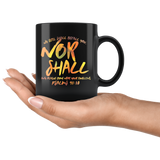 Bible Verses Dishwasher Safe Black Mugs - Psalm 91:10 Design 8