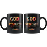 Bible Verses Black Mugs - Psalm 73:26 (Design 11) - Meditate Healing Christian Store
