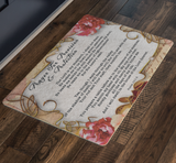 Bible Verses Anti-Slip Protective Doormat Prayer for Provision ~Psalm 23:1-6~ (Design: Flower Frame 2)