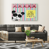 Hope Inspiring Nursery & Kids Bedroom Framed Canvas Wall Art - God Is With Me ~Isaiah 41:10~ (Design: Panda 1)