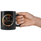 Bible Verses Black Mugs - Psalm 73:26 (Design 9) - Meditate Healing Christian Store