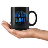 Bible Verses Black Mugs - Psalm 61:2 (Design 11) - Meditate Healing Christian Store