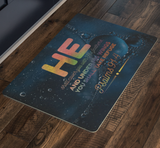 Bible Verses Anti-Slip Protective Doormat ~Psalm 91:4~ Design 8