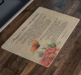 Bible Verses Anti-Slip Protective Doormat Prayer for Protection ~Psalm 91:9-16~ (Design: Butterfly 1)