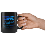 Bible Verses Black Mugs - Psalm 61:2 (Design 18) - Meditate Healing Christian Store