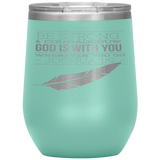 MeditateHealing.com Stainless Steel Vacuum Insulated Wine Tumbler