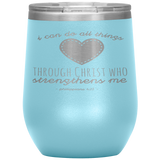 MeditateHealing.com Stainless Steel Vacuum Insulated Wine Tumbler
