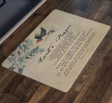 Bible Verses Anti-Slip Protective Doormat Lord's Prayer ~Matthew 6:9-13~ (Design: Bird 3)