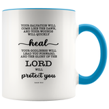 Typography Dishwasher Safe Accent Mugs - Your Healing Shall Spring Forth Speedily ~Isaiah 58:8~