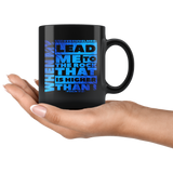 Bible Verses Black Mugs - Psalm 61:2 (Design 20) - Meditate Healing Christian Store